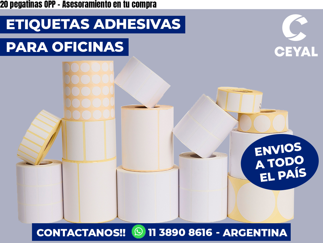 20 pegatinas OPP - Asesoramiento en tu compra