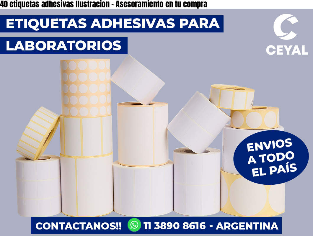 40 etiquetas adhesivas Ilustracion - Asesoramiento en tu compra