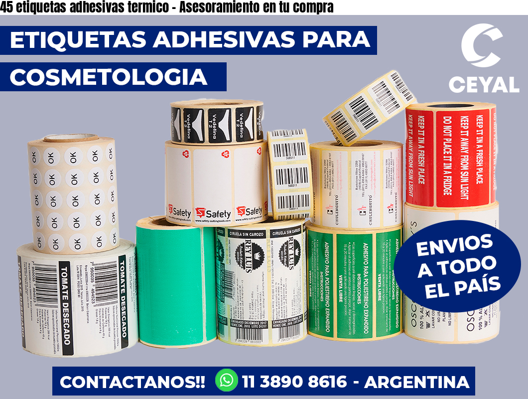 45 etiquetas adhesivas termico - Asesoramiento en tu compra