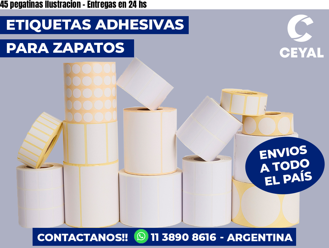 45 pegatinas Ilustracion - Entregas en 24 hs