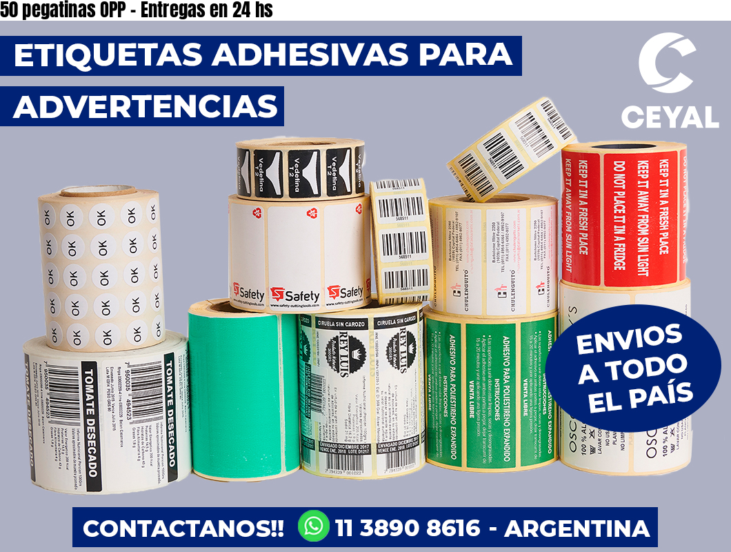 50 pegatinas OPP – Entregas en 24 hs