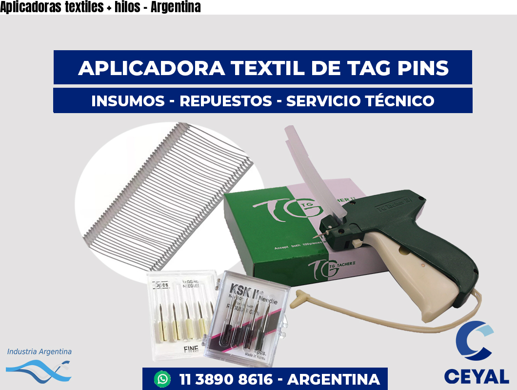 Aplicadoras textiles + hilos - Argentina