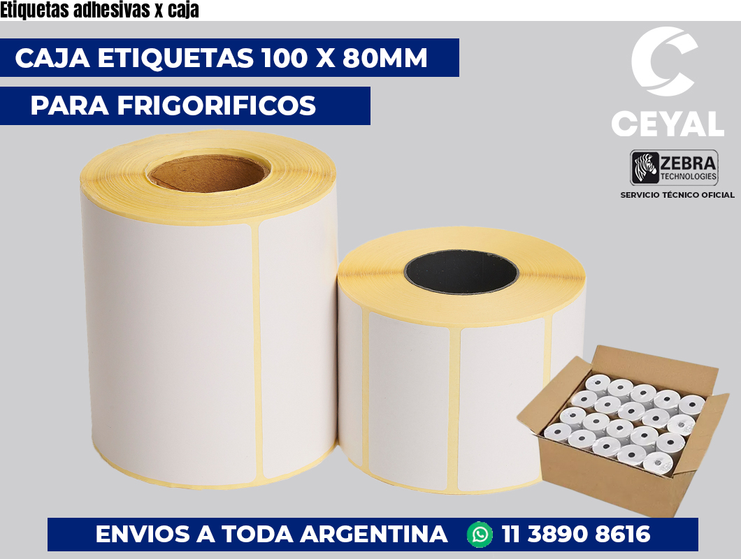 Etiquetas adhesivas x caja