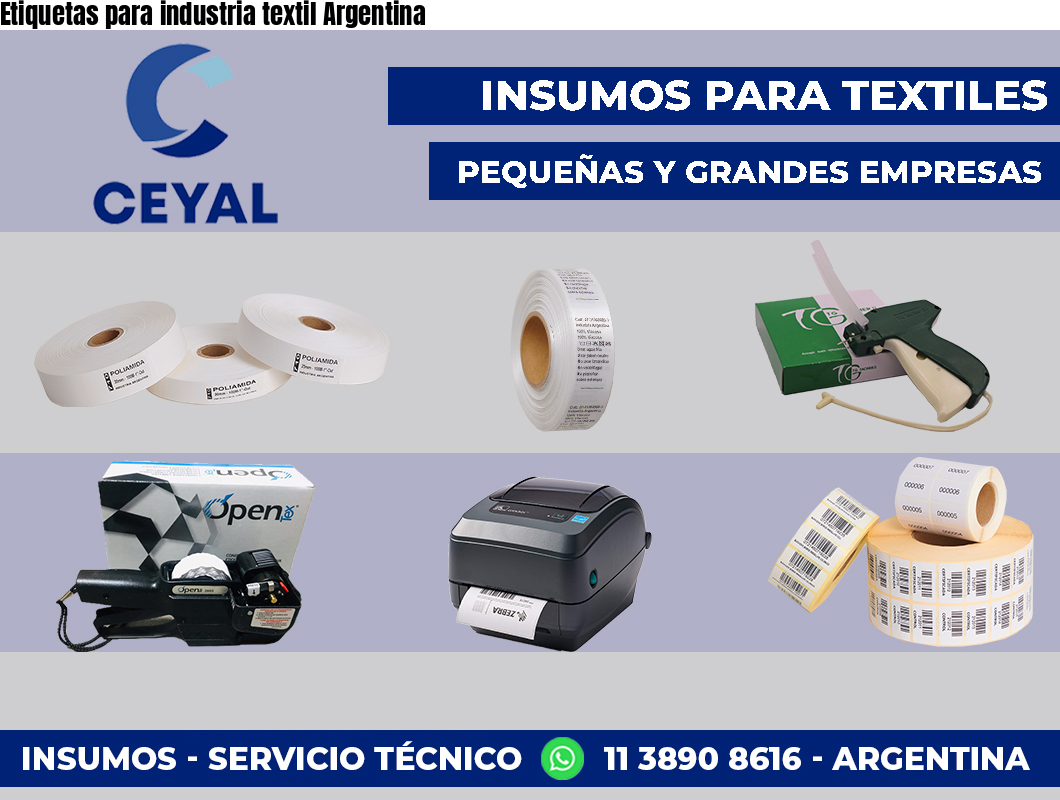 Etiquetas para industria textil Argentina