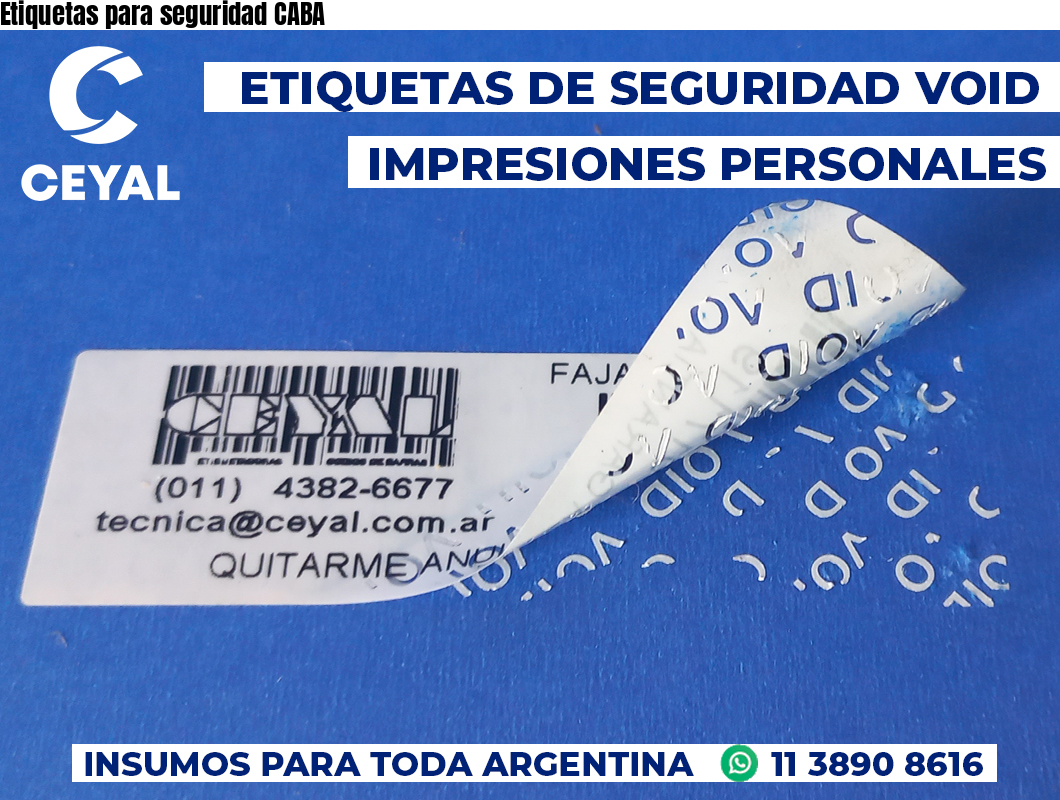 Etiquetas para seguridad CABA