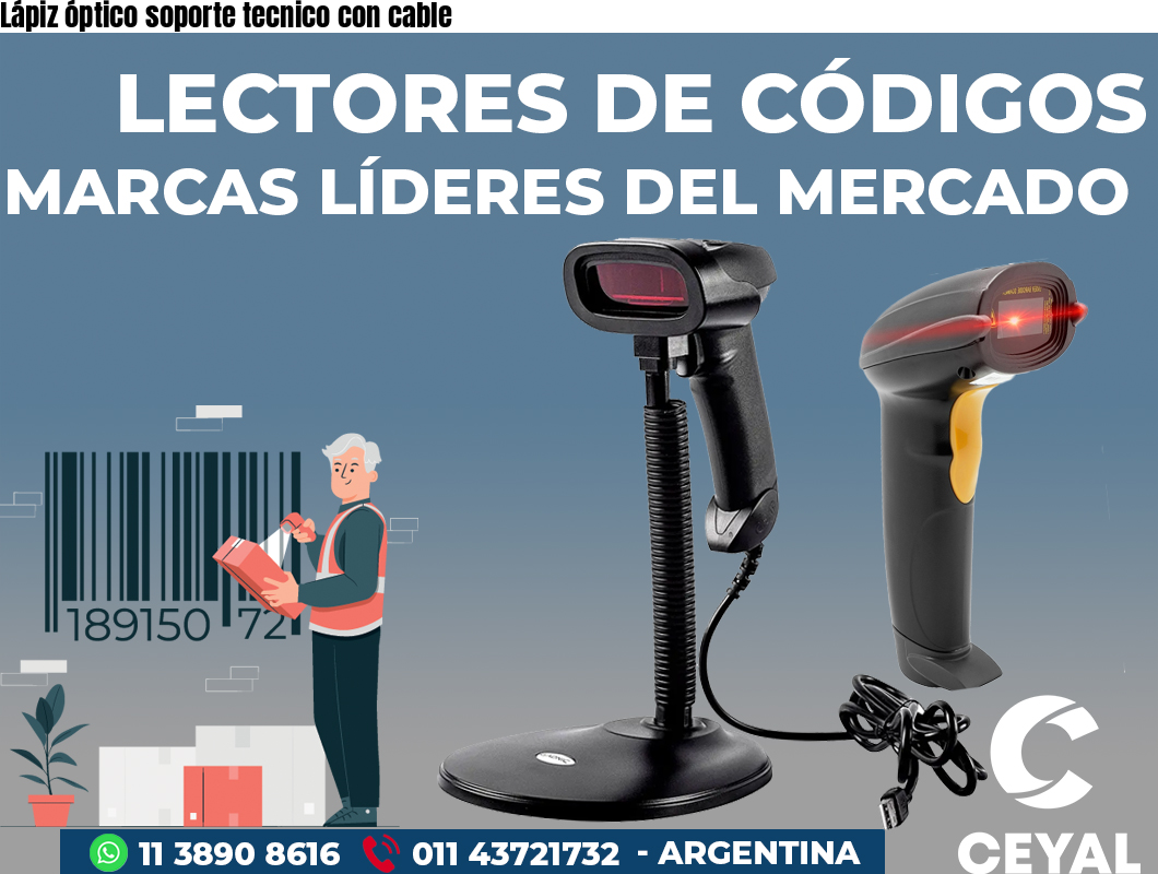 Lápiz óptico soporte tecnico con cable