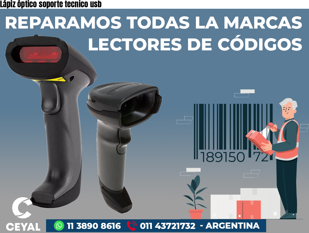 Lápiz óptico soporte tecnico usb