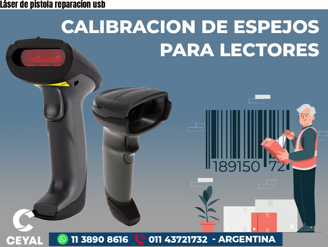 Láser de pistola reparacion usb