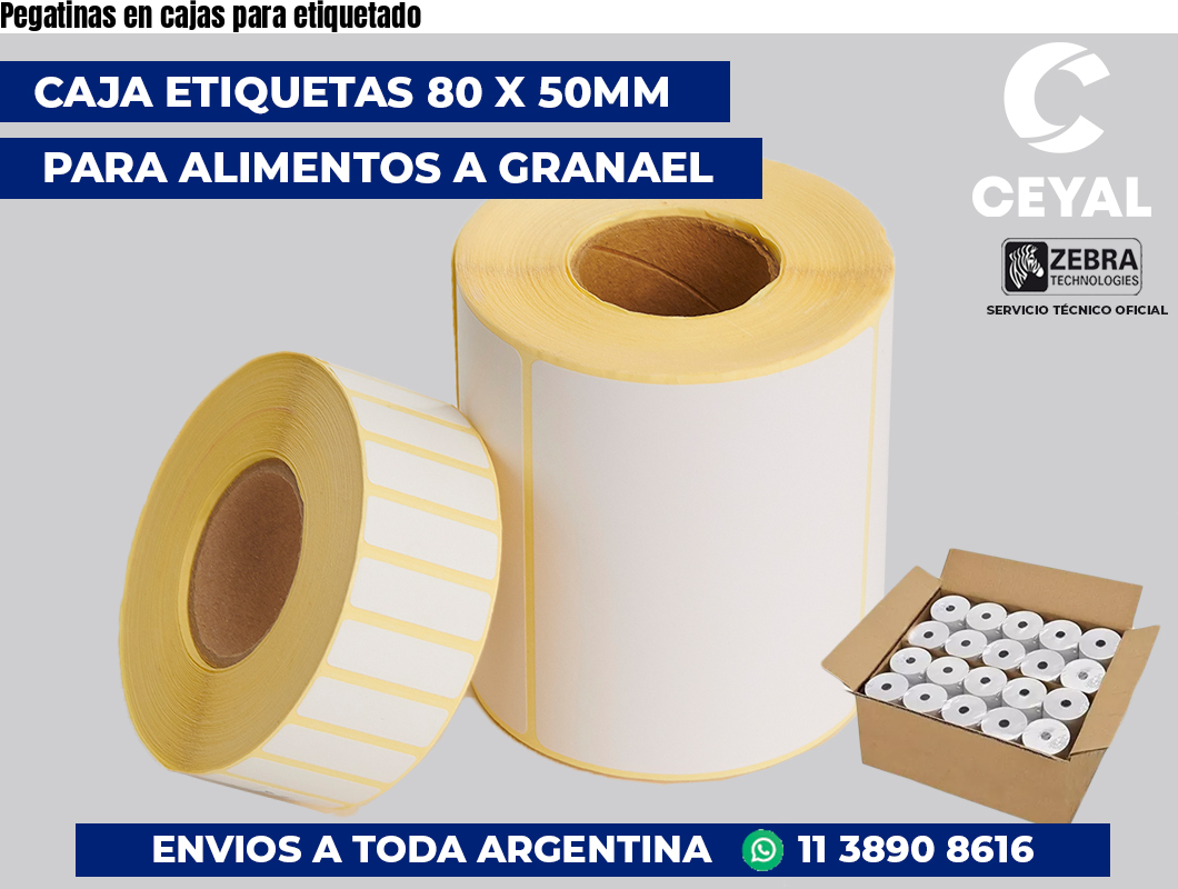 Pegatinas en cajas para etiquetado