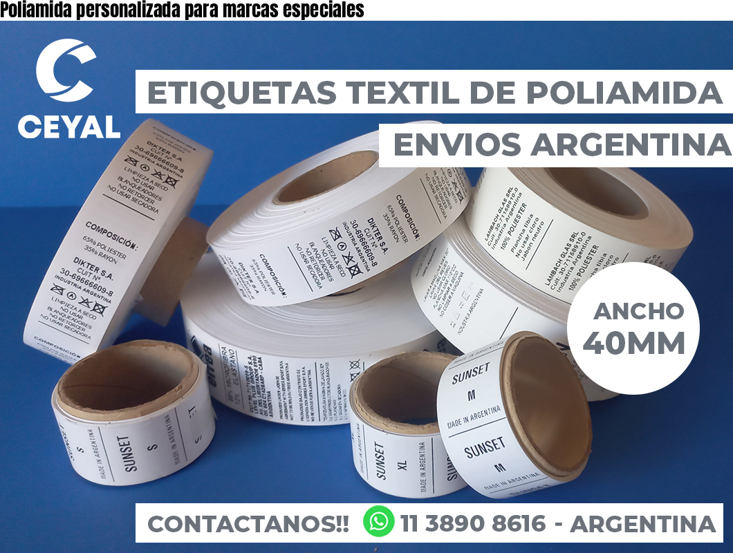 Poliamida personalizada para marcas especiales