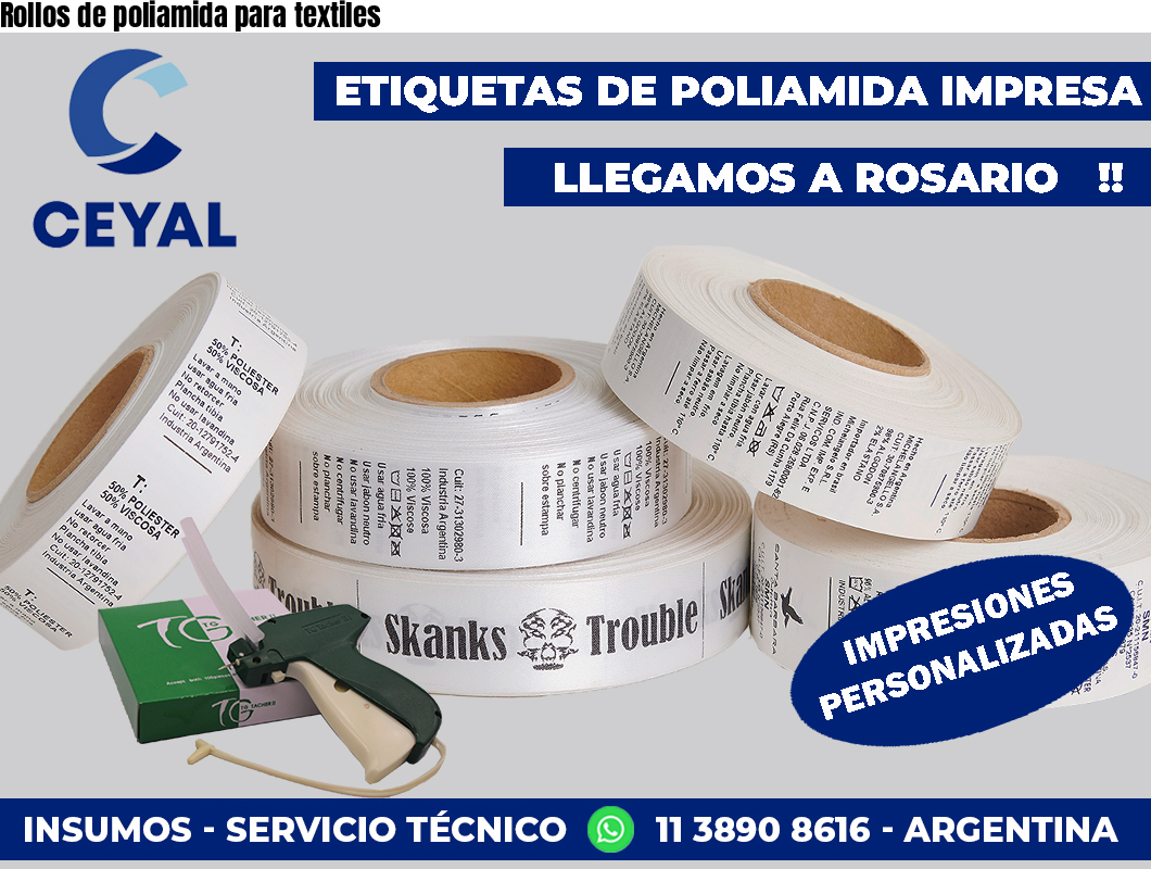 Rollos de poliamida para textiles