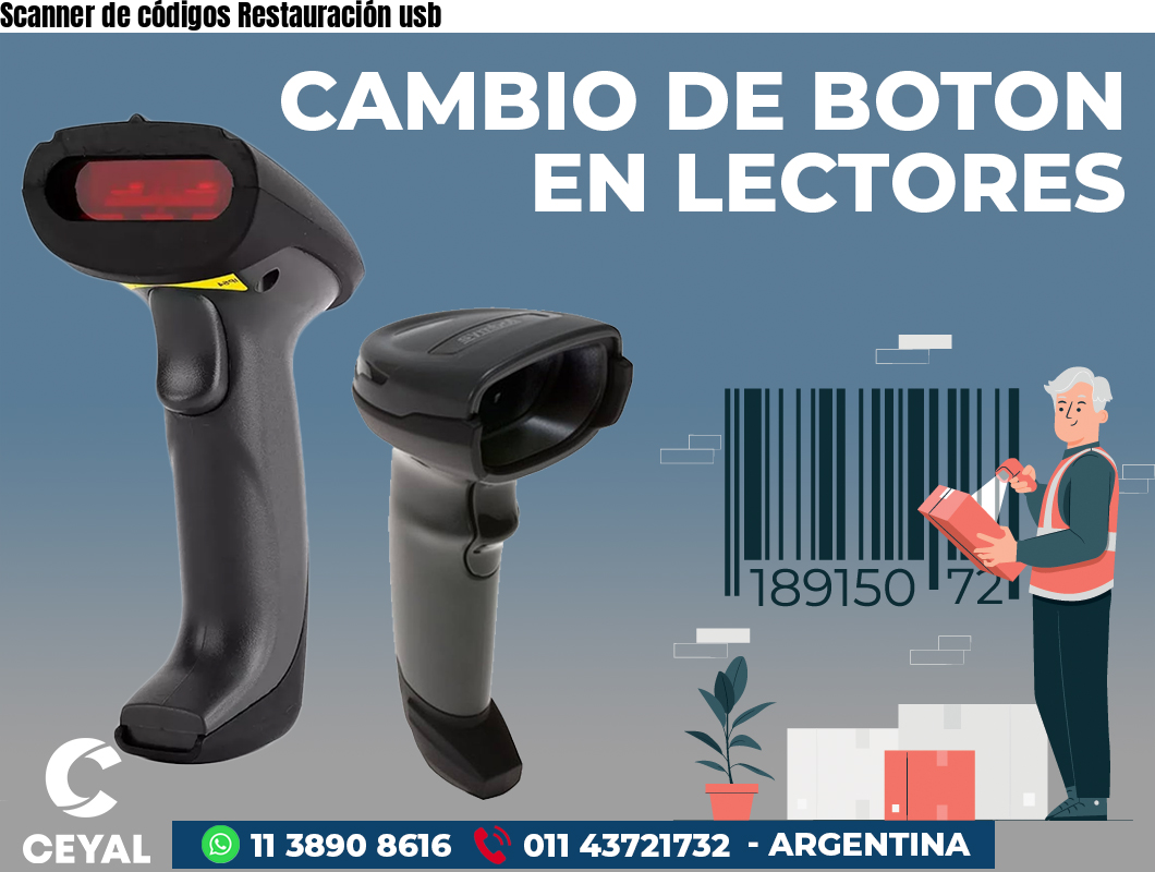 Scanner de códigos Restauración usb