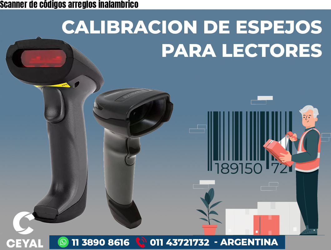 Scanner de códigos arreglos inalambrico