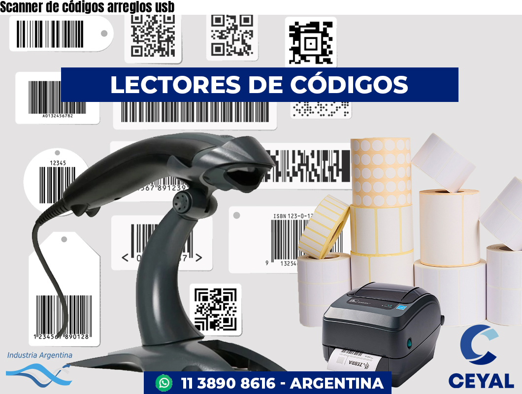 Scanner de códigos arreglos usb