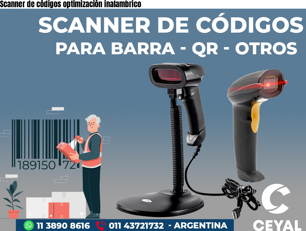 Scanner de códigos optimización inalambrico