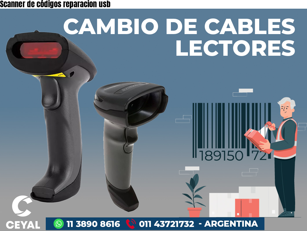 Scanner de códigos reparacion usb