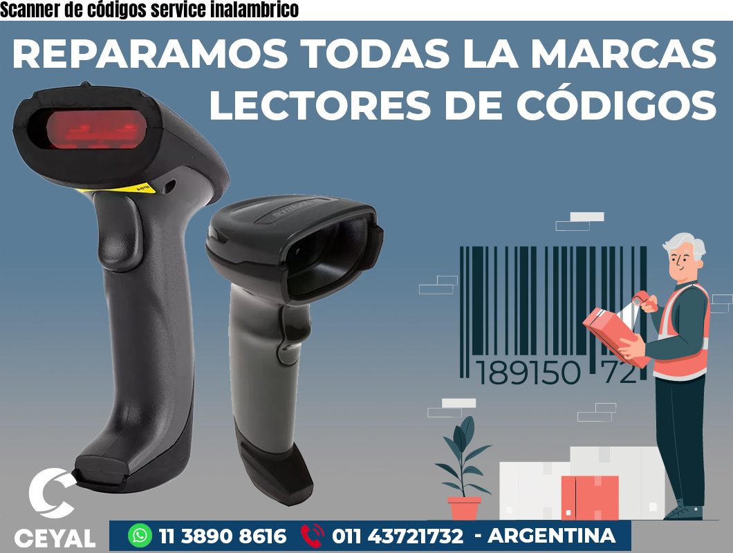 Scanner de códigos service inalambrico