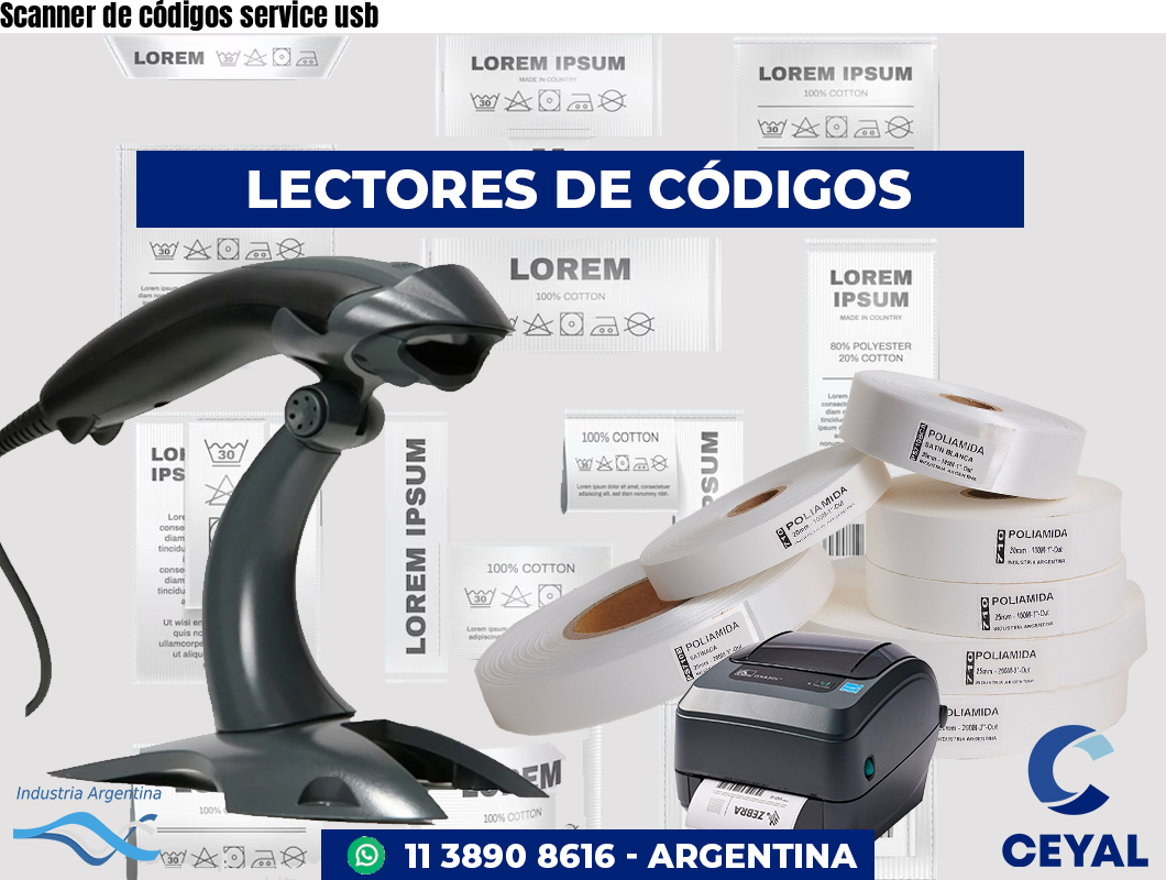 Scanner de códigos service usb