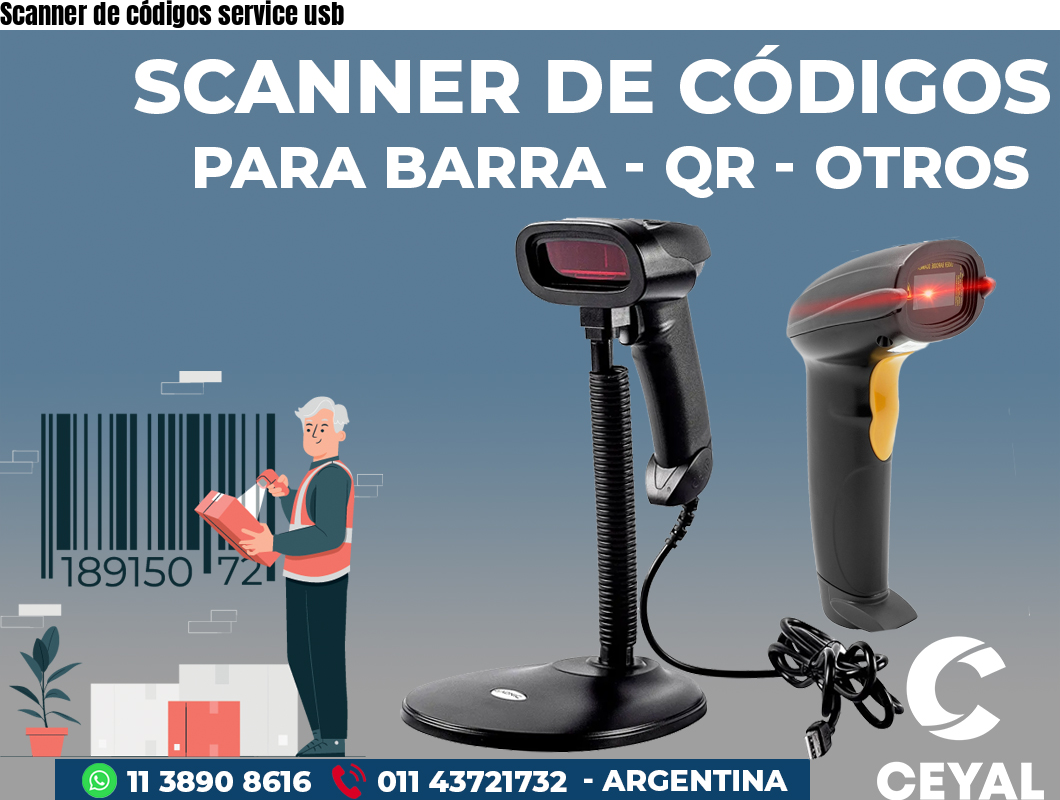 Scanner de códigos service usb