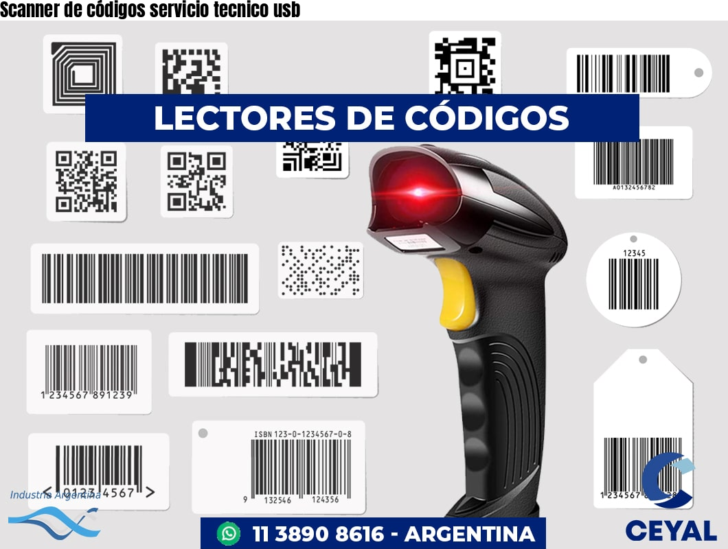 Scanner de códigos servicio tecnico usb