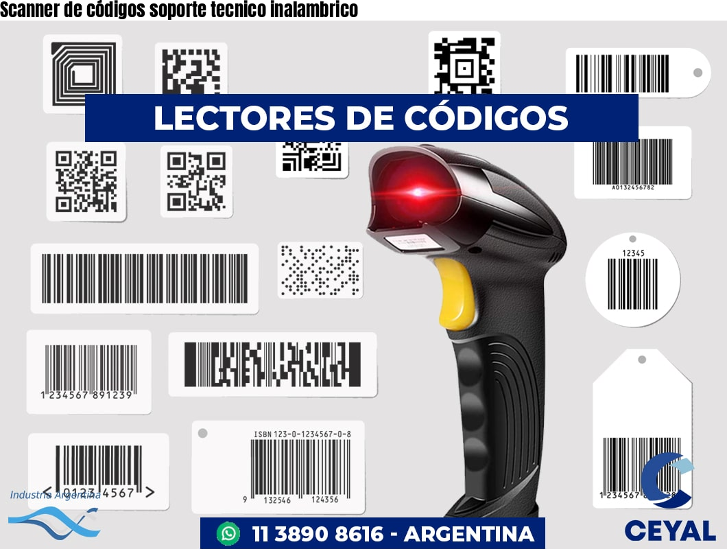 Scanner de códigos soporte tecnico inalambrico