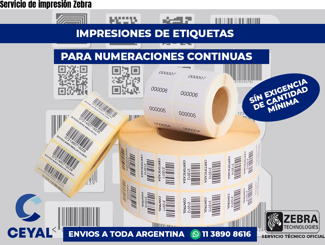 Servicio de impresión Zebra