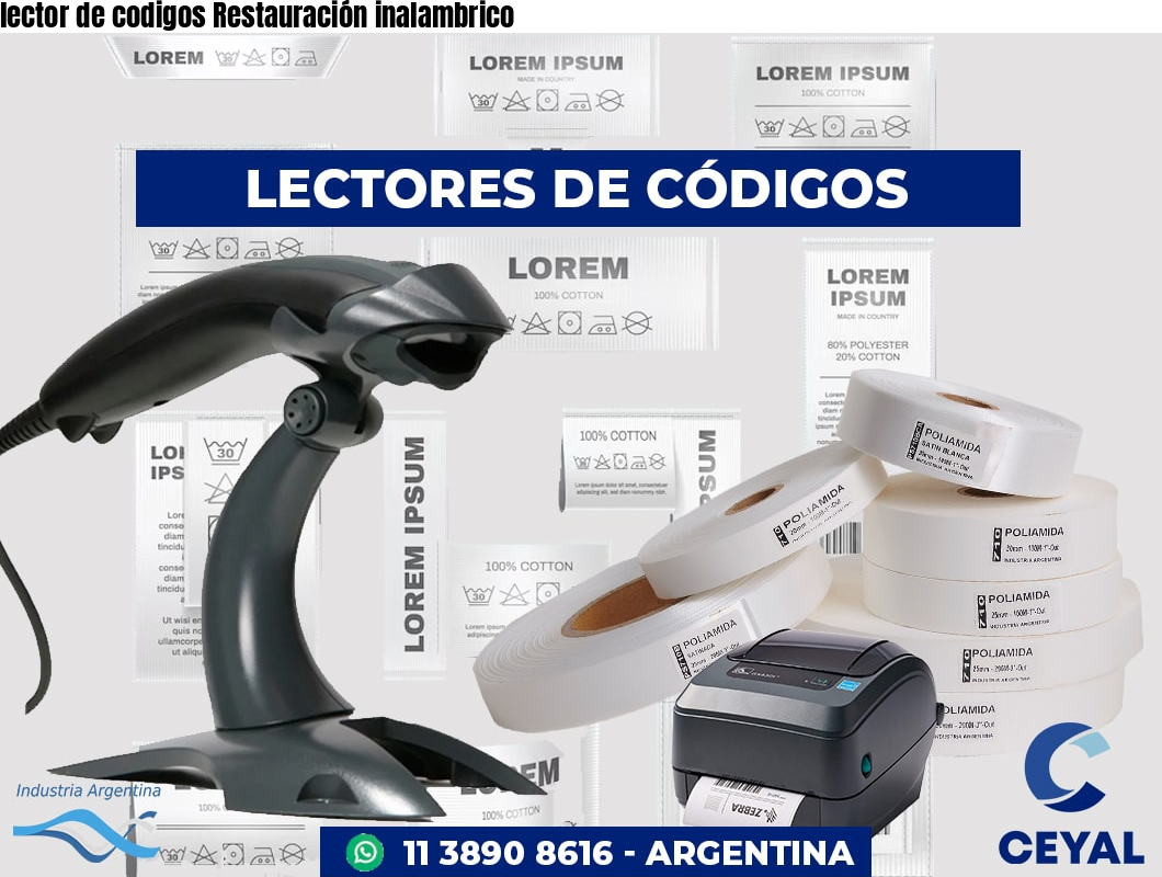 lector de codigos Restauración inalambrico