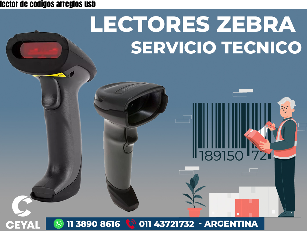 lector de codigos arreglos usb