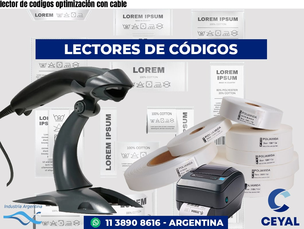 lector de codigos optimización con cable