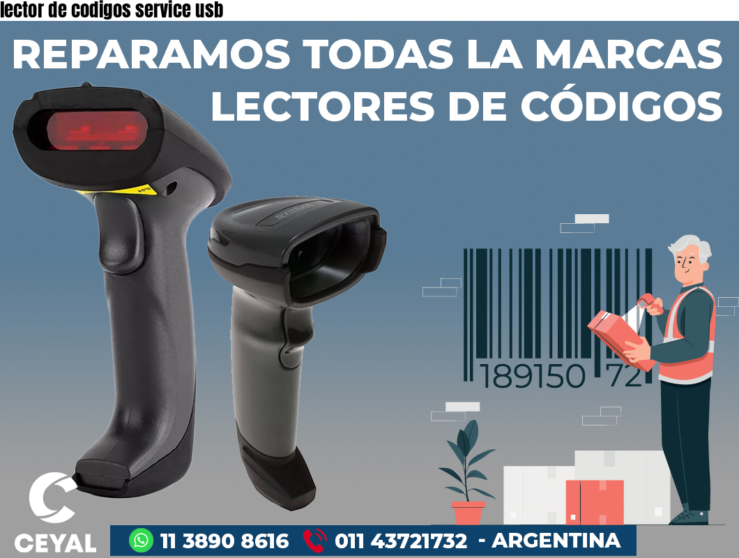 lector de codigos service usb