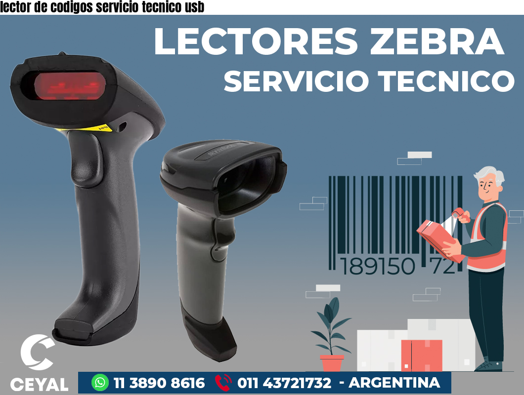 lector de codigos servicio tecnico usb