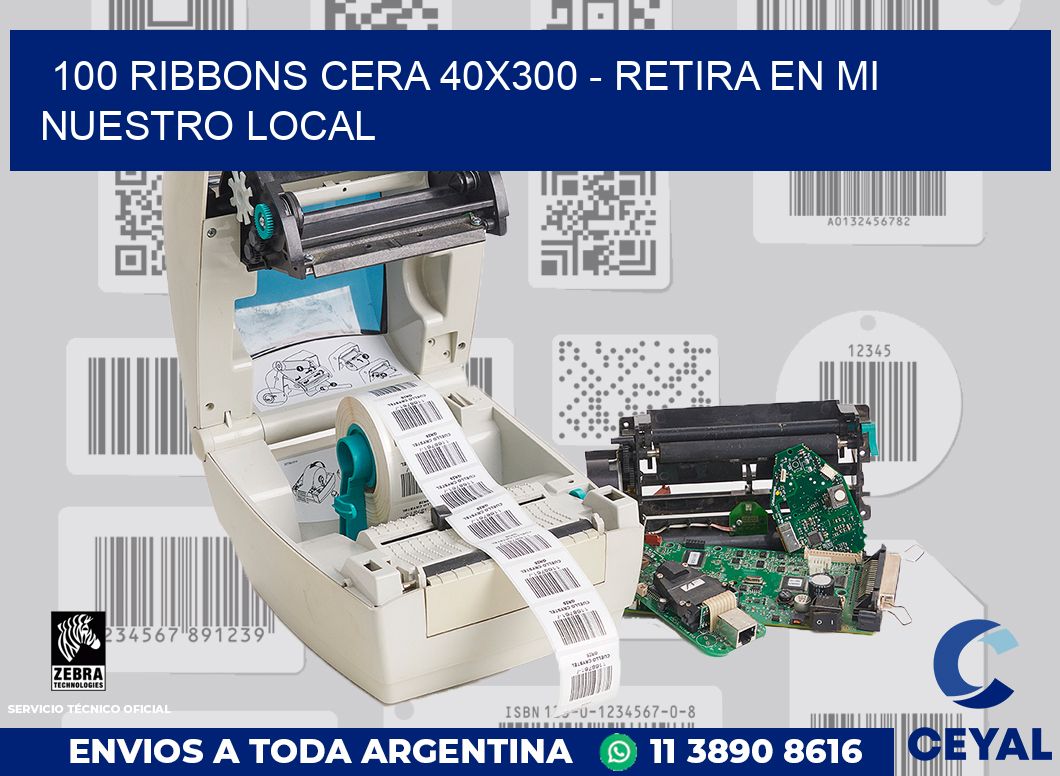 100 Ribbons cera 40x300 - retira en mi nuestro local