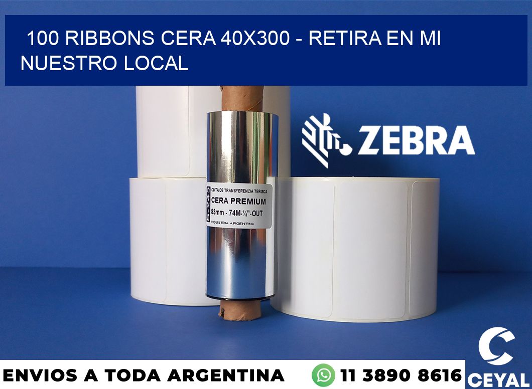 100 Ribbons cera 40x300 - retira en mi nuestro local