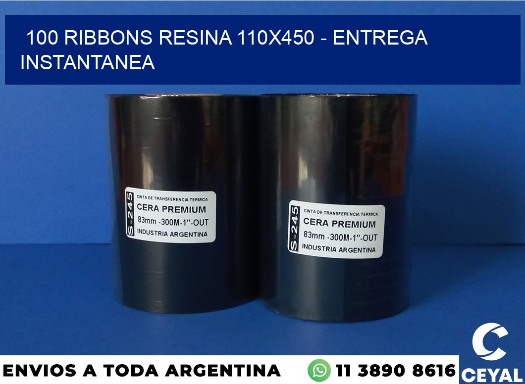 100 Ribbons resina 110×450 – entrega instantanea