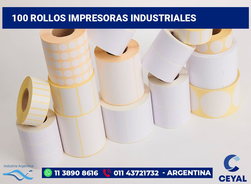 100 Rollos impresoras industriales