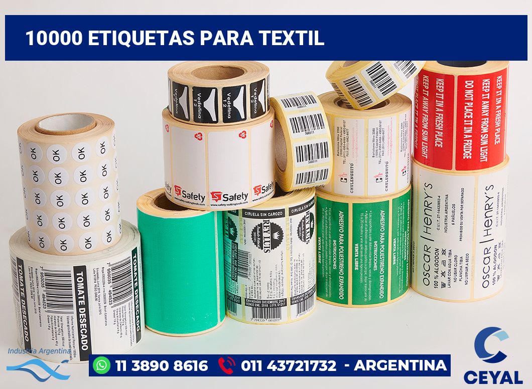 10000 Etiquetas para textil