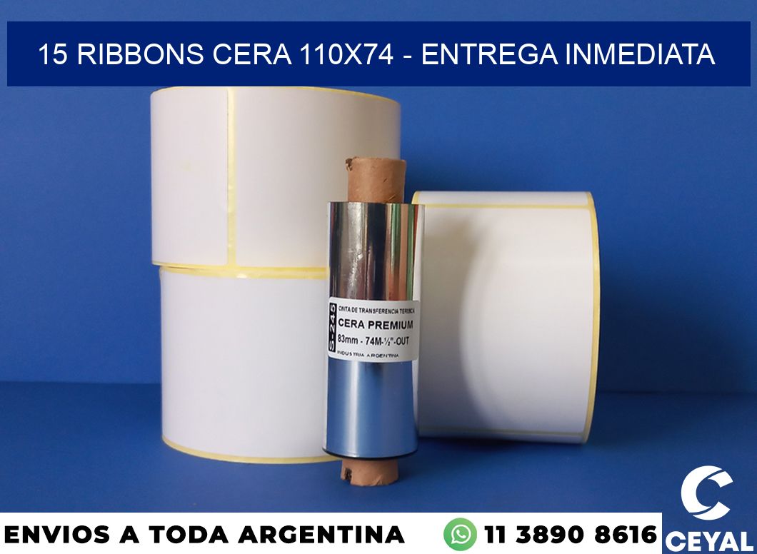 15 Ribbons cera 110×74 – Entrega inmediata