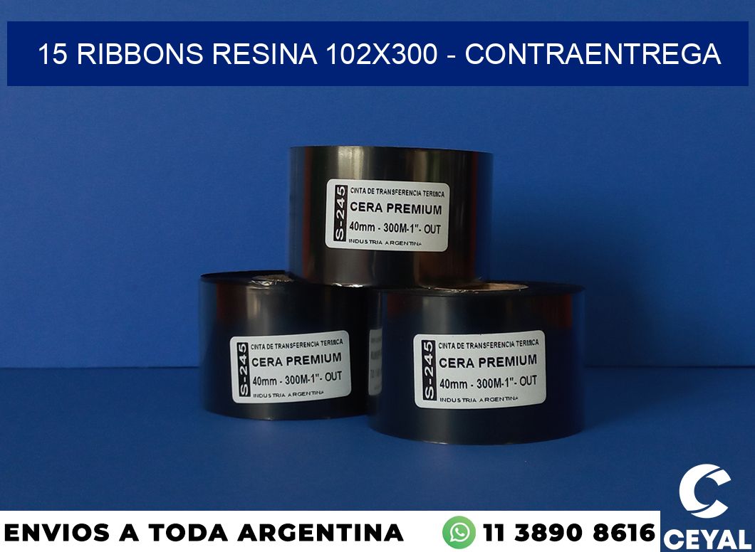 15 Ribbons resina 102×300 – contraentrega