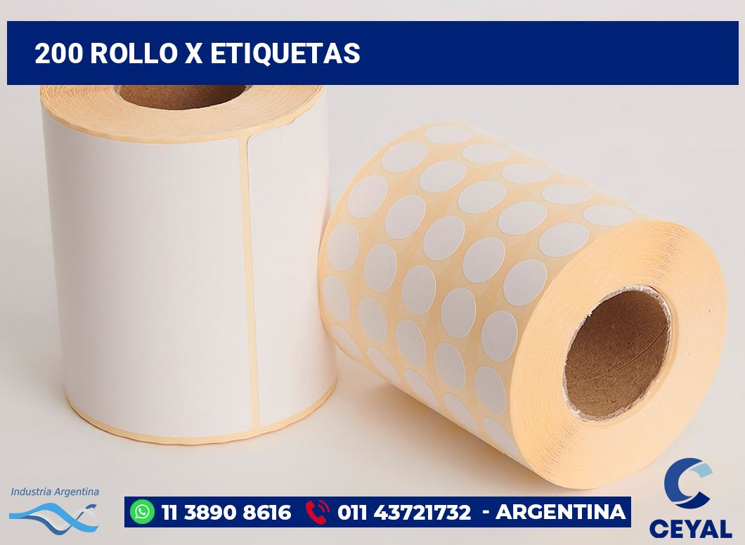 200 Rollo x etiquetas