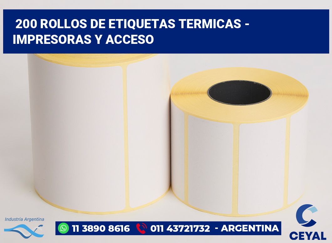 200 Rollos de etiquetas termicas - impresoras y acceso