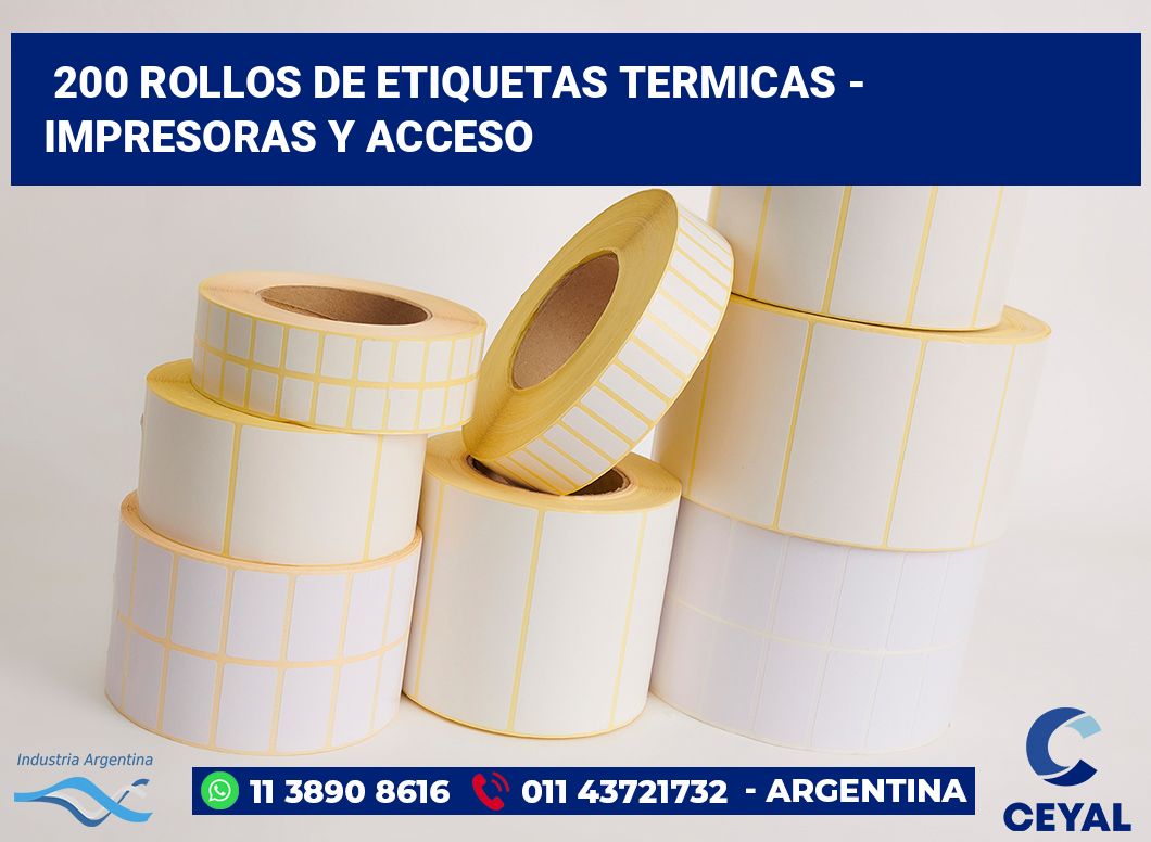 200 Rollos de etiquetas termicas - impresoras y acceso