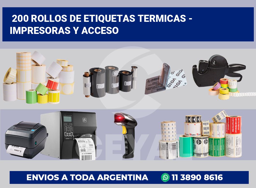 200 Rollos de etiquetas termicas – impresoras y acceso