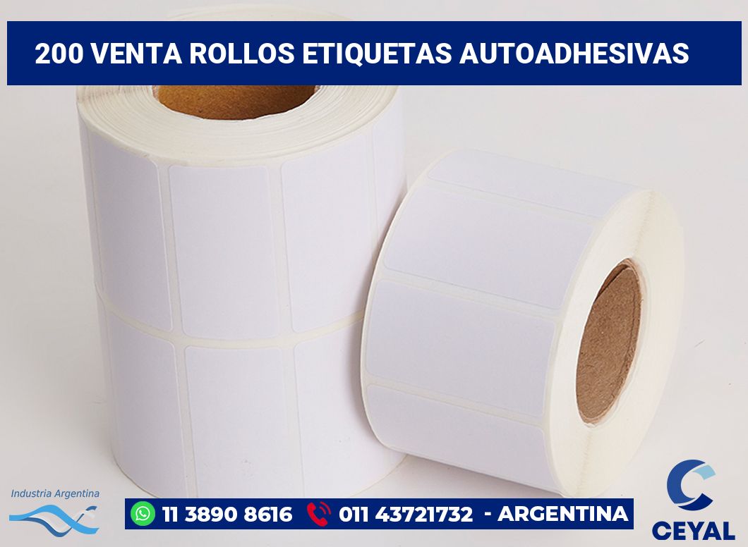 200 Venta rollos etiquetas autoadhesivas