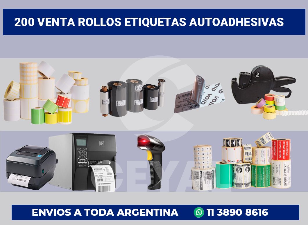 200 Venta rollos etiquetas autoadhesivas