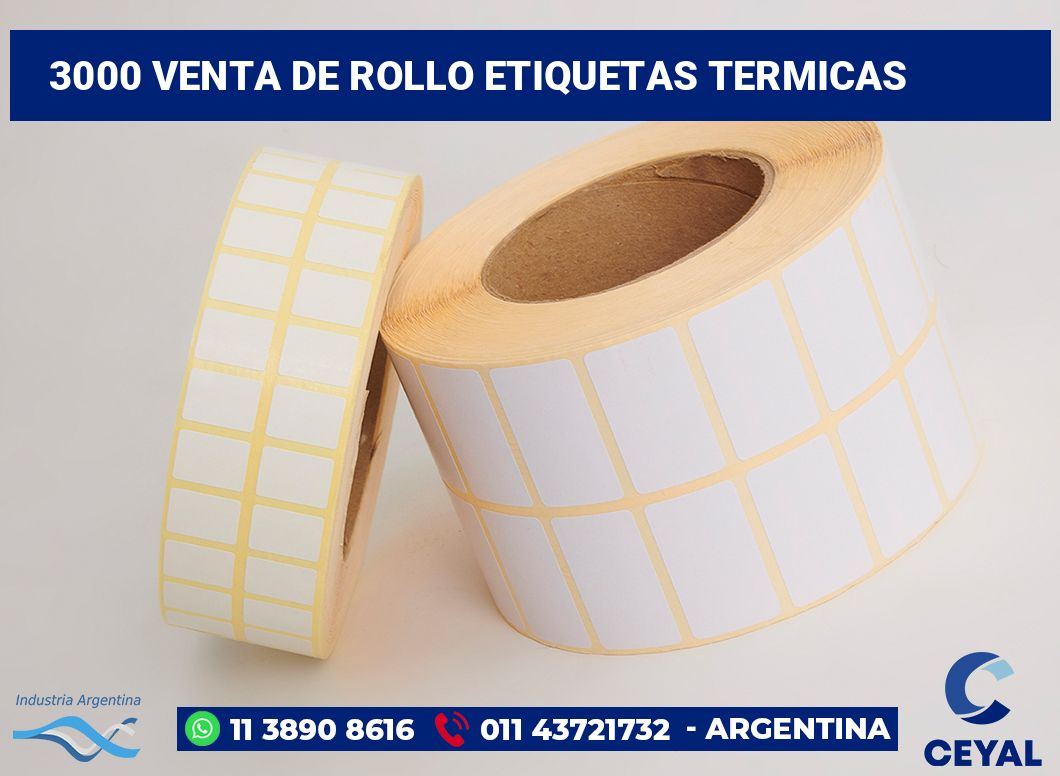 3000 Venta de rollo etiquetas termicas