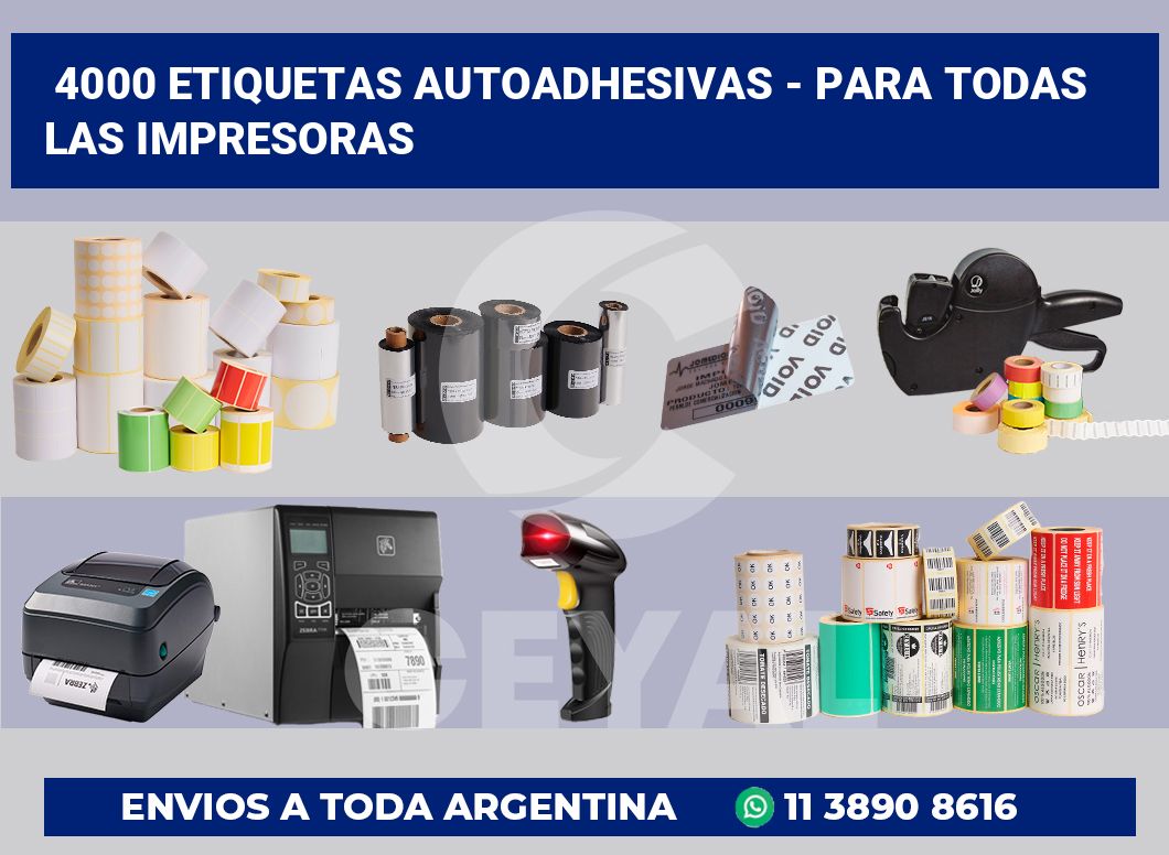 4000 Etiquetas autoadhesivas - para todas las impresoras