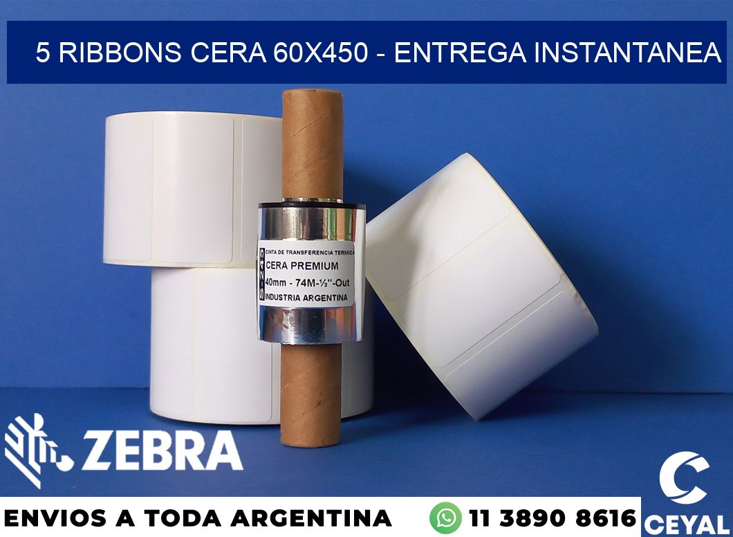 5 Ribbons cera 60x450 - entrega instantanea