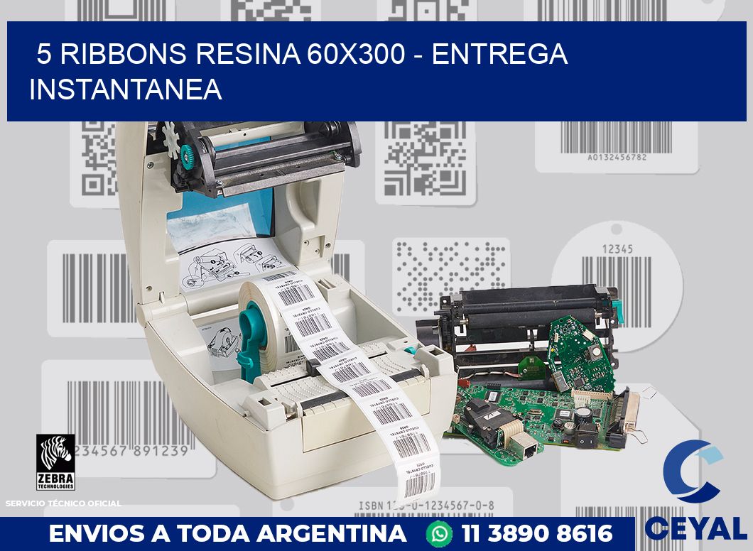 5 Ribbons resina 60x300 - entrega instantanea