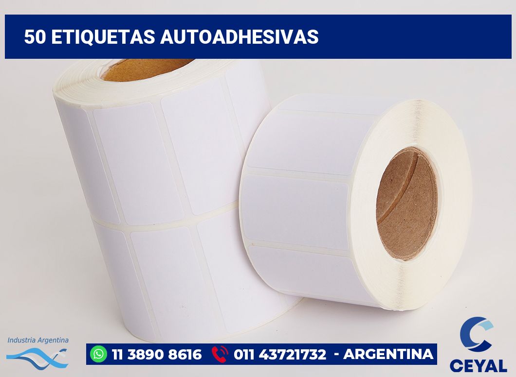 50 Etiquetas autoadhesivas