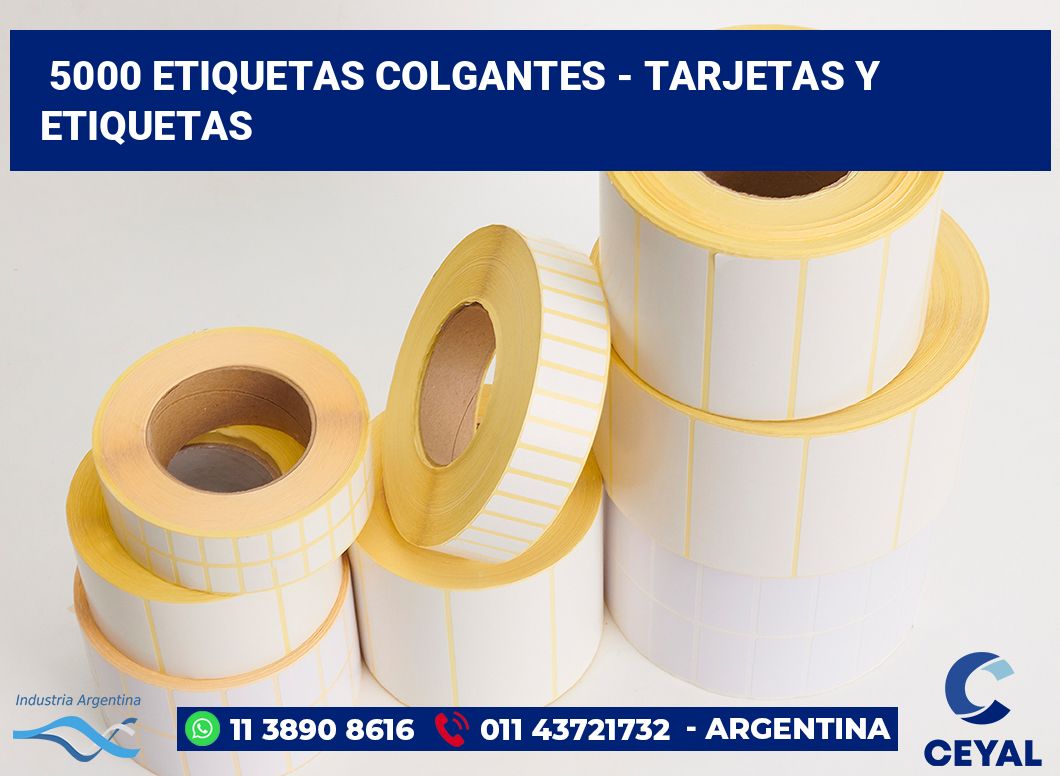 5000 Etiquetas colgantes - tarjetas y etiquetas